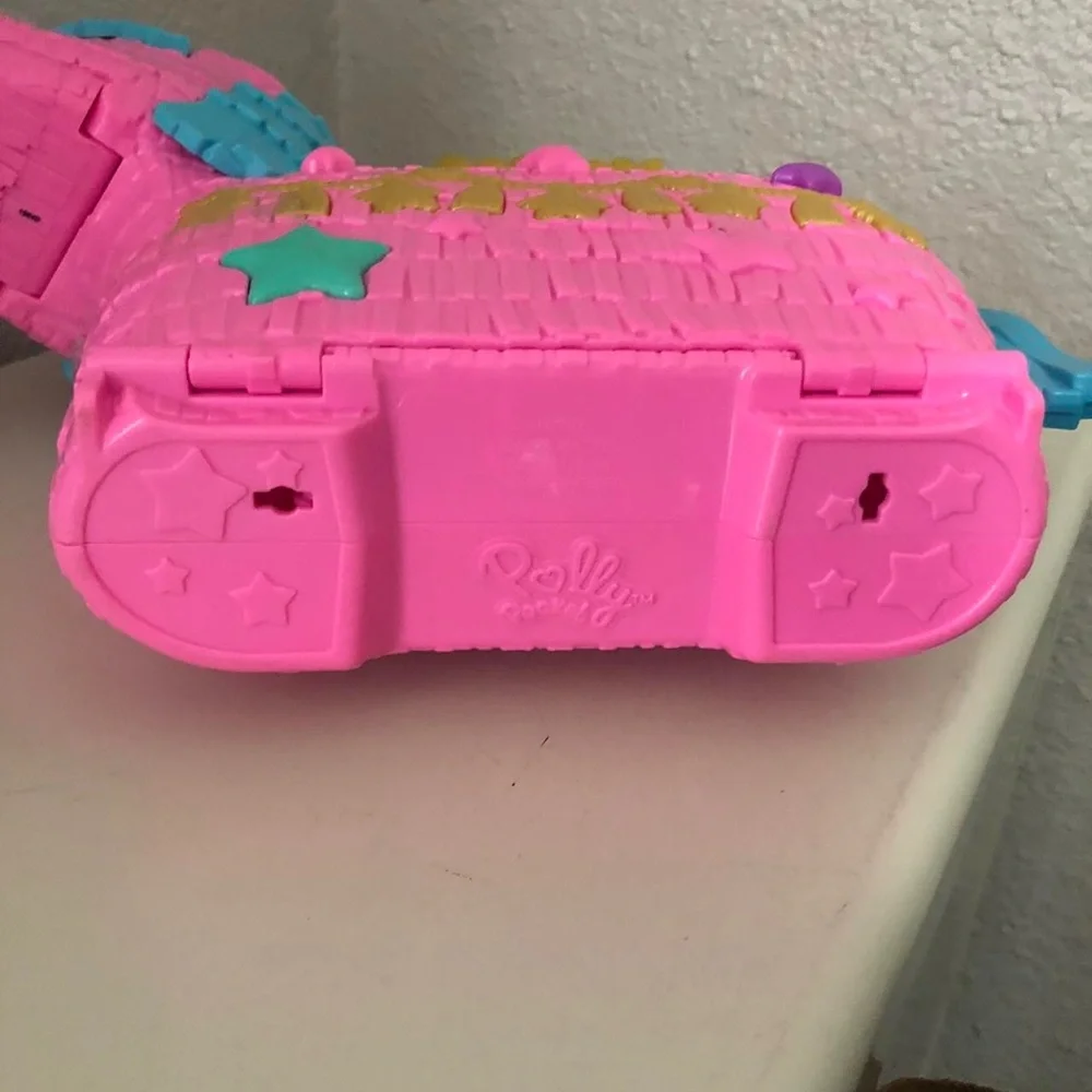Polly Pocket Pinata Unicorn Party Play Set Carry Case Toy Pink Partilandia